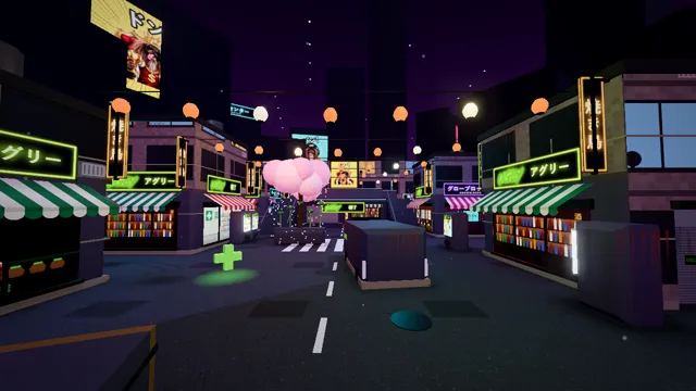 JAPAN ST (FFA, 8 players): Neon backstreets, an alley and a footbridge. Free on GrowBlocks.