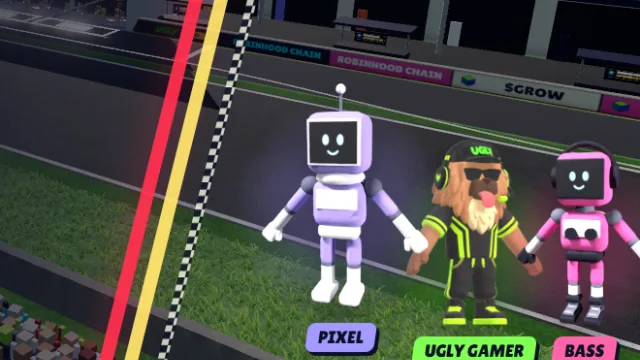 GROWBLOCKS GP (kart racing, solo or online): Pocket F1 with the Crew. Drift for mini-turbos, fire a cube rocket at the leader. Free on GrowBlocks.