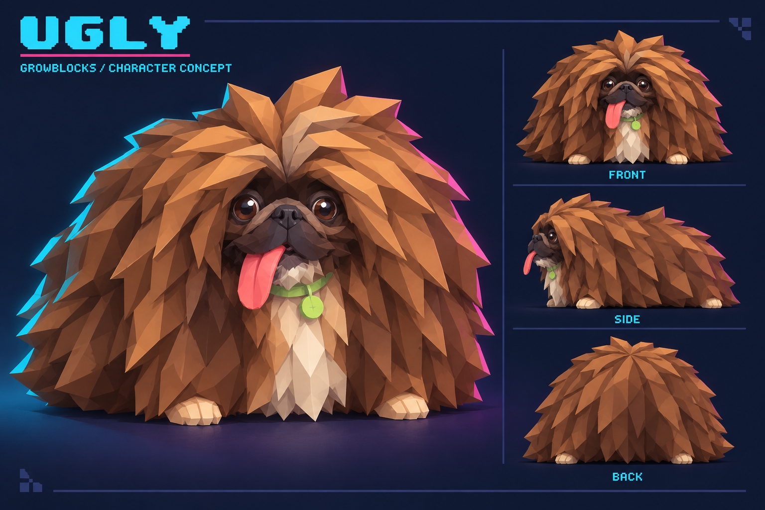 Ugly character concept sheet